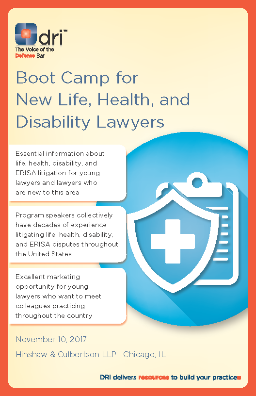 Bootcamp for New Life, Health and Disability Lawyers