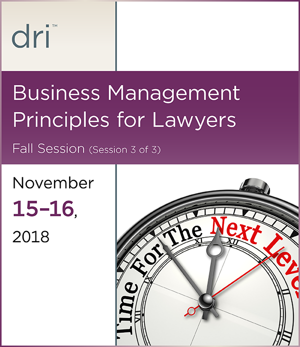 Business Management Principles for Lawyers (Fall Session)